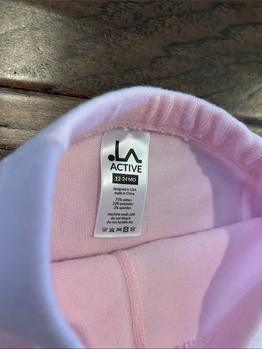 LA Active Pink Grip Tights 12-24 Months